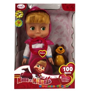 Интерактивная кукла Маша с фигуркой медведя Карапуз 83034